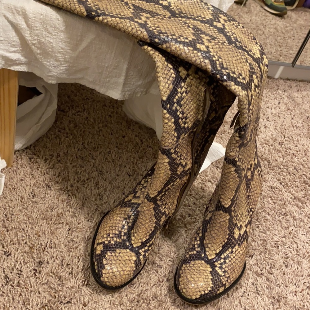 Sam Edelman snakeskin over the knee boots - Picture 5 of 6